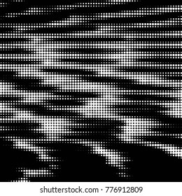 Spotted black and white grunge vector line background. Abstract halftone illustration background. Grunge grid polka dot background pattern

