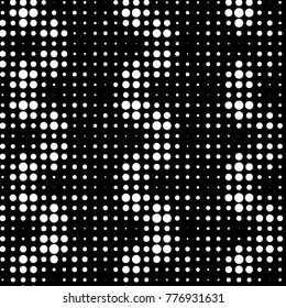 Spotted black and white grunge vector line background. Abstract halftone illustration background. Grunge grid polka dot background pattern
