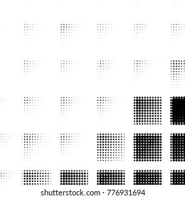 Spotted black and white grunge vector line background. Abstract halftone illustration background. Grunge grid polka dot background pattern
