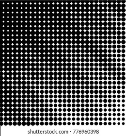 Spotted black and white grunge vector line background. Abstract halftone illustration background. Grunge grid polka dot background pattern
