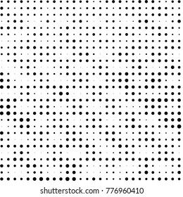 Spotted black and white grunge vector line background. Abstract halftone illustration background. Grunge grid polka dot background pattern
