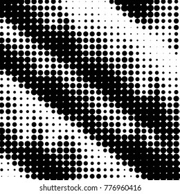 Spotted black and white grunge vector line background. Abstract halftone illustration background. Grunge grid polka dot background pattern
