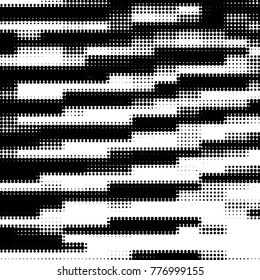 Spotted black and white grunge vector line background. Abstract halftone illustration background. Grunge grid polka dot background pattern
