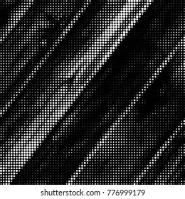 Spotted black and white grunge vector line background. Abstract halftone illustration background. Grunge grid polka dot background pattern
