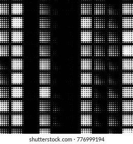 Spotted black and white grunge vector line background. Abstract halftone illustration background. Grunge grid polka dot background pattern
