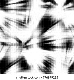 Spotted black and white grunge vector line background. Abstract halftone illustration background. Grunge grid polka dot background pattern
