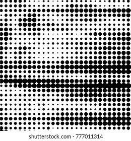 Spotted black and white grunge vector line background. Abstract halftone illustration background. Grunge grid polka dot background pattern
