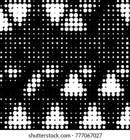 Spotted black and white grunge vector line background. Abstract halftone illustration background. Grunge grid polka dot background pattern
