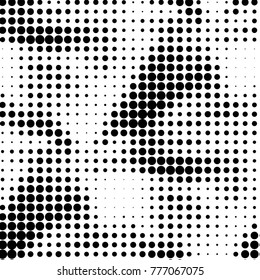 Spotted black and white grunge vector line background. Abstract halftone illustration background. Grunge grid polka dot background pattern
