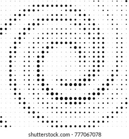 Spotted black and white grunge vector line background. Abstract halftone illustration background. Grunge grid polka dot background pattern
