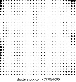 Spotted black and white grunge vector line background. Abstract halftone illustration background. Grunge grid polka dot background pattern

