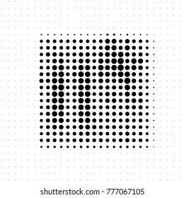 Spotted black and white grunge vector line background. Abstract halftone illustration background. Grunge grid polka dot background pattern
