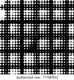 Spotted black and white grunge vector line background. Abstract halftone illustration background. Grunge grid polka dot background pattern
