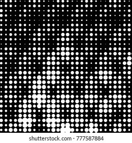 Spotted black and white grunge vector line background. Abstract halftone illustration background. Grunge grid polka dot background pattern
