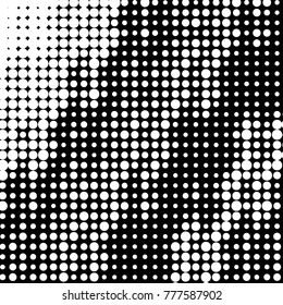 Spotted black and white grunge vector line background. Abstract halftone illustration background. Grunge grid polka dot background pattern
