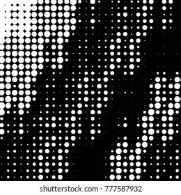 Spotted black and white grunge vector line background. Abstract halftone illustration background. Grunge grid polka dot background pattern
