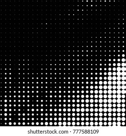Spotted black and white grunge vector line background. Abstract halftone illustration background. Grunge grid polka dot background pattern
