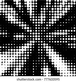 Spotted black and white grunge vector line background. Abstract halftone illustration background. Grunge grid polka dot background pattern
