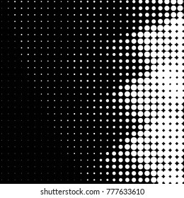 Spotted black and white grunge vector line background. Abstract halftone illustration background. Grunge grid polka dot background pattern
