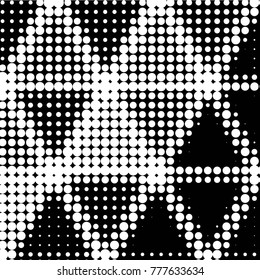 Spotted black and white grunge vector line background. Abstract halftone illustration background. Grunge grid polka dot background pattern
