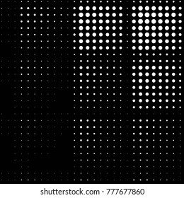 Spotted black and white grunge vector line background. Abstract halftone illustration background. Grunge grid polka dot background pattern


