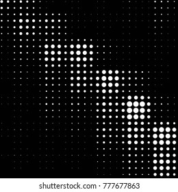 Spotted black and white grunge vector line background. Abstract halftone illustration background. Grunge grid polka dot background pattern

