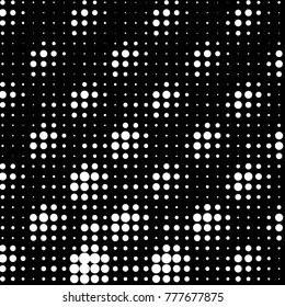 Spotted black and white grunge vector line background. Abstract halftone illustration background. Grunge grid polka dot background pattern

