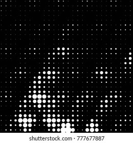 Spotted black and white grunge vector line background. Abstract halftone illustration background. Grunge grid polka dot background pattern

