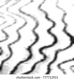 Spotted black and white grunge vector line background. Abstract halftone illustration background. Grunge grid polka dot background pattern
