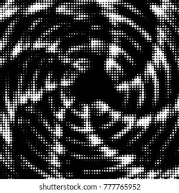 Spotted black and white grunge vector line background. Abstract halftone illustration background. Grunge grid polka dot background pattern
