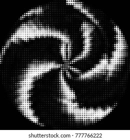Spotted black and white grunge vector line background. Abstract halftone illustration background. Grunge grid polka dot background pattern

