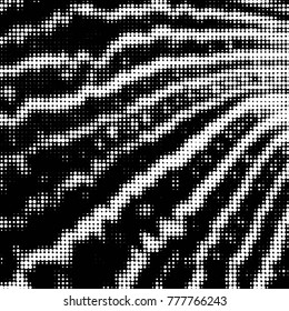 Spotted black and white grunge vector line background. Abstract halftone illustration background. Grunge grid polka dot background pattern

