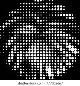 Spotted black and white grunge vector line background. Abstract halftone illustration background. Grunge grid polka dot background pattern
