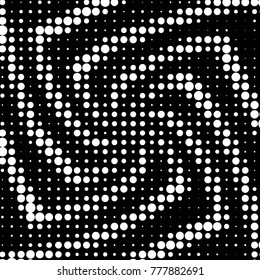 Spotted black and white grunge vector line background. Abstract halftone illustration background. Grunge grid polka dot background pattern
