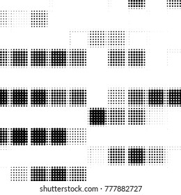 Spotted black and white grunge vector line background. Abstract halftone illustration background. Grunge grid polka dot background pattern
