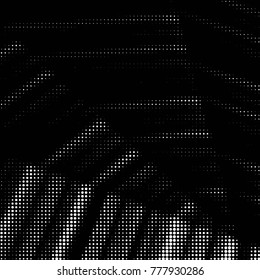 Spotted black and white grunge vector line background. Abstract halftone illustration background. Grunge grid polka dot background pattern
