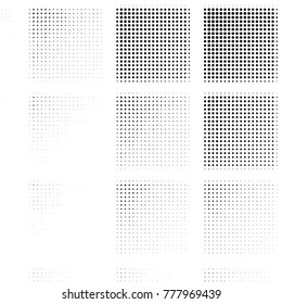Spotted black and white grunge vector line background. Abstract halftone illustration background. Grunge grid polka dot background pattern
