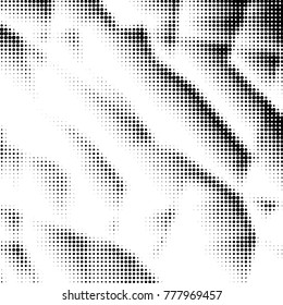 Spotted black and white grunge vector line background. Abstract halftone illustration background. Grunge grid polka dot background pattern
