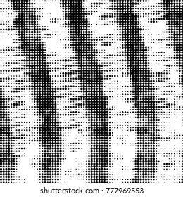 Spotted black and white grunge vector line background. Abstract halftone illustration background. Grunge grid polka dot background pattern
