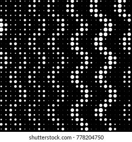 Spotted black and white grunge vector line background. Abstract halftone illustration background. Grunge grid polka dot background pattern
