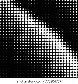 Spotted black and white grunge vector line background. Abstract halftone illustration background. Grunge grid polka dot background pattern

