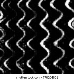 Spotted black and white grunge vector line background. Abstract halftone illustration background. Grunge grid polka dot background pattern
