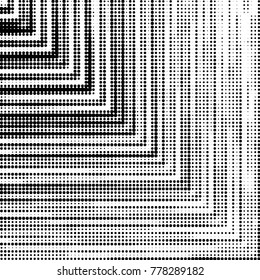 Spotted black and white grunge vector line background. Abstract halftone illustration background. Grunge grid polka dot background pattern
