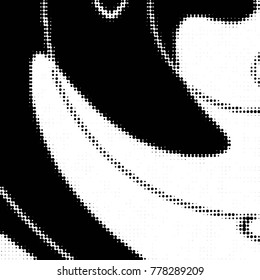 Spotted black and white grunge vector line background. Abstract halftone illustration background. Grunge grid polka dot background pattern
