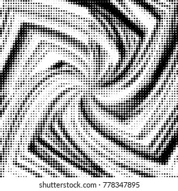 Spotted black and white grunge vector line background. Abstract halftone illustration background. Grunge grid polka dot background pattern
