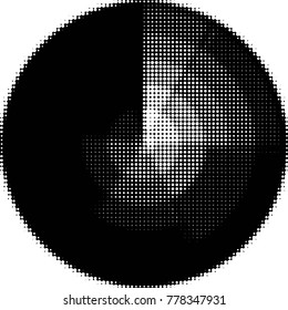 Spotted black and white grunge vector line background. Abstract halftone illustration background. Grunge grid polka dot background pattern
