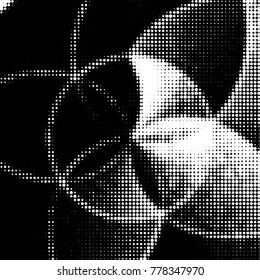 Spotted black and white grunge vector line background. Abstract halftone illustration background. Grunge grid polka dot background pattern
