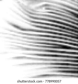 Spotted black and white grunge vector line background. Abstract halftone illustration background. Grunge grid polka dot background pattern
