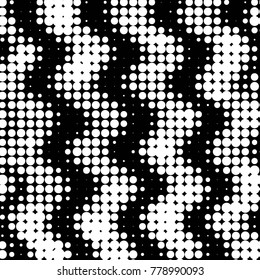 Spotted black and white grunge vector line background. Abstract halftone illustration background. Grunge grid polka dot background pattern
