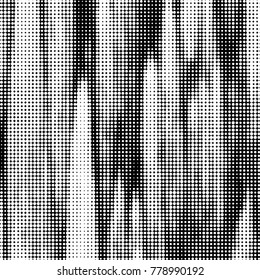 Spotted black and white grunge vector line background. Abstract halftone illustration background. Grunge grid polka dot background pattern

